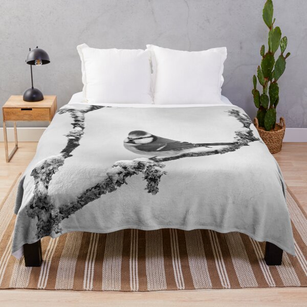 Item preview, Blue tit b ranch 2024 bw designed and sold by Jouko Lehto Photography.