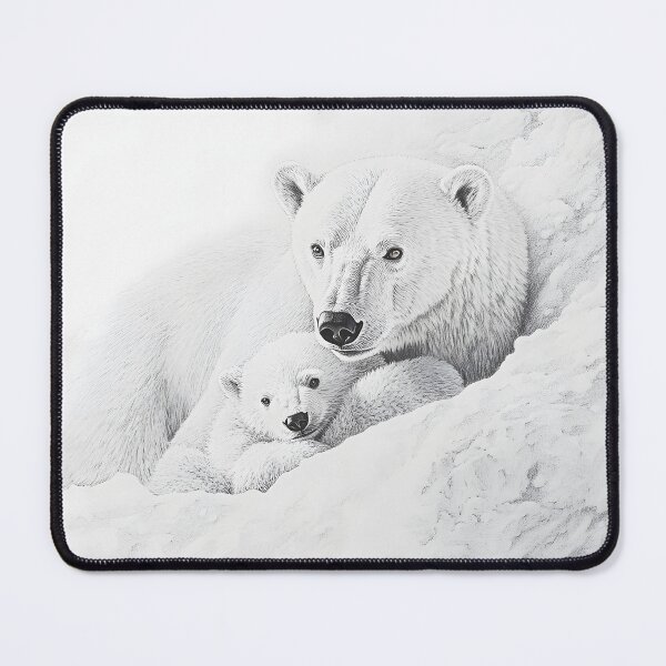 Item preview, Polar bear pencil drawing designed and sold by Pencil-Art.