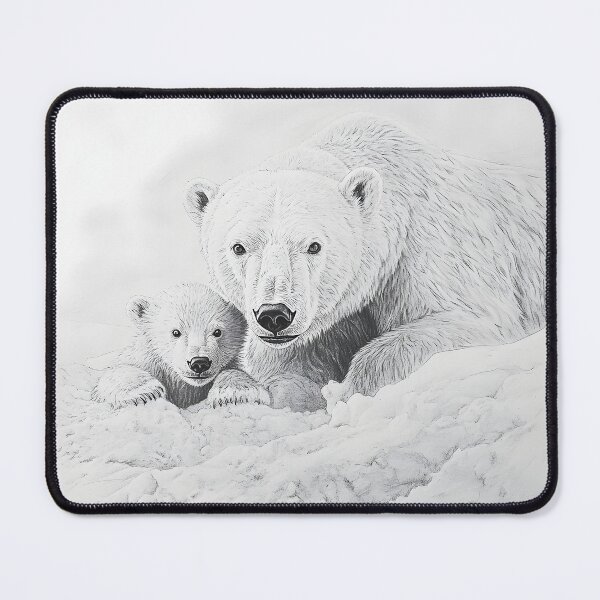 Item preview, Polar bear pencil drawing designed and sold by Pencil-Art.