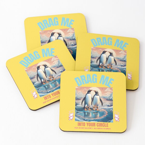 Item preview, Penguins in Love: "Drag Me Into Your circle" designed and sold by MiHijoDesign.