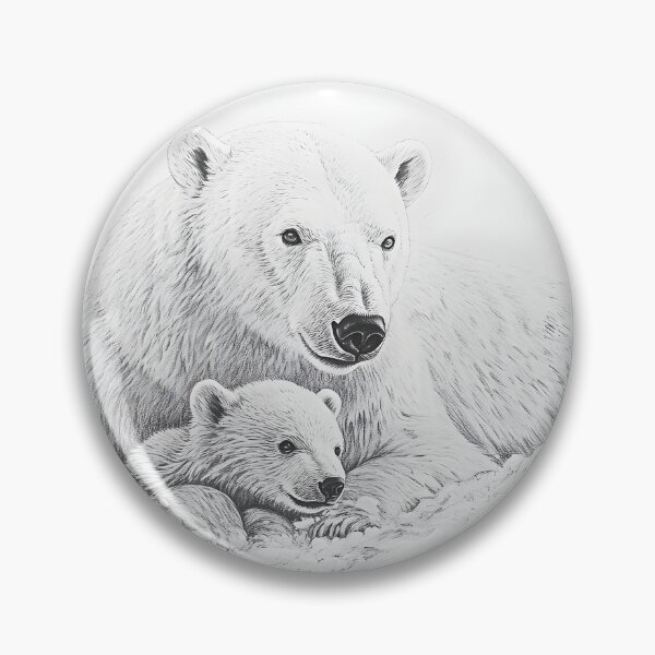 Item preview, Polar bear pencil drawing designed and sold by Pencil-Art.