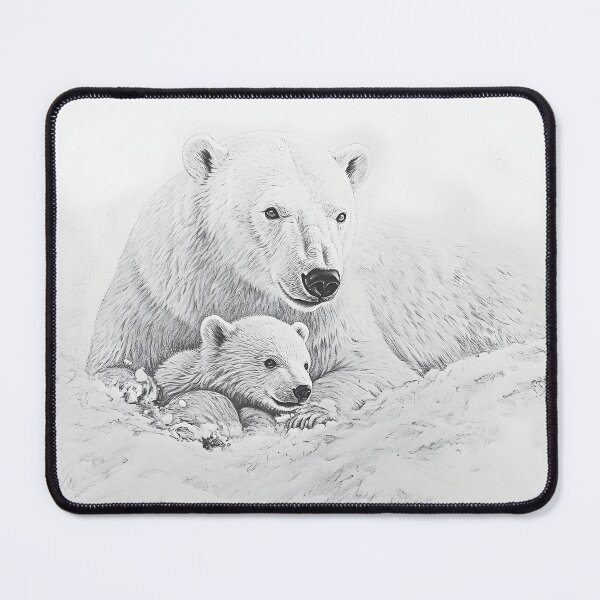 Item preview, Polar bear pencil drawing designed and sold by Pencil-Art.
