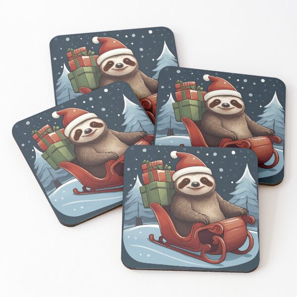 Item preview, Perezoso de Santa Claus en un trineo designed and sold by Nosy is Everything.
