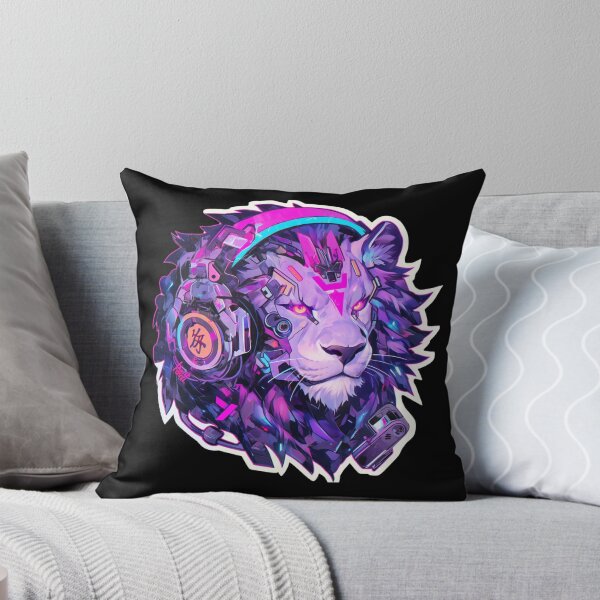Item preview, Cyber Black Lion // Black Lion // Cool Animal // Cyber Animal // Animal Art // Animal Warrior // Animal Cute Art // Gaming Aesthetic stickers designed and sold by SMARTKIT  DESIGNAGENCY.
