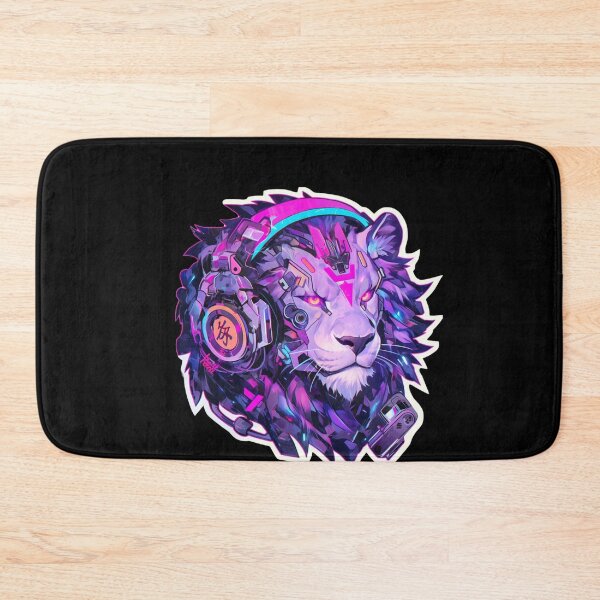 Item preview, Cyber Black Lion // Black Lion // Cool Animal // Cyber Animal // Animal Art // Animal Warrior // Animal Cute Art // Gaming Aesthetic stickers designed and sold by SMARTKIT  DESIGNAGENCY.