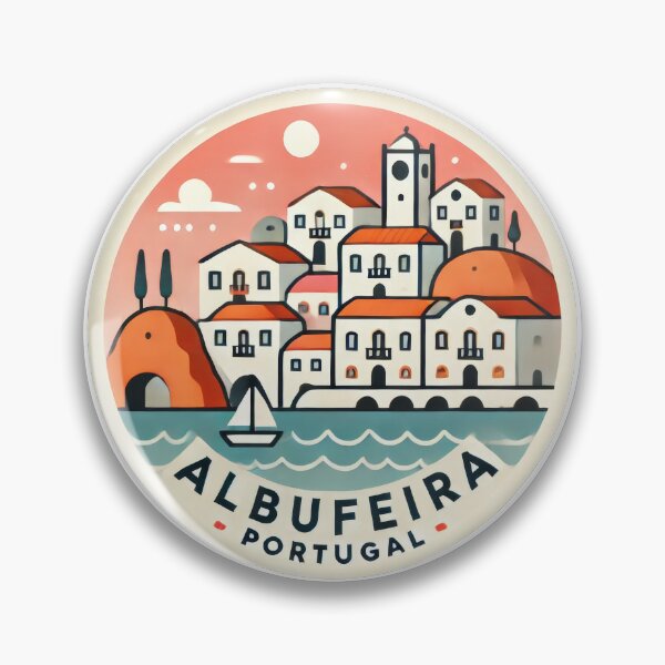 Item preview, Vintage Travel Sticker Albufeira - Minimal Retro Design from Portugal designed and sold by pod24.