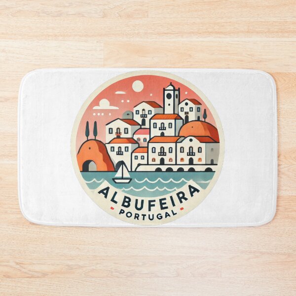 Item preview, Vintage Travel Sticker Albufeira - Minimal Retro Design from Portugal designed and sold by pod24.