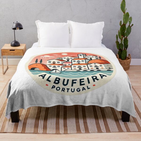 Item preview, Vintage Travel Sticker Albufeira - Minimal Retro Design from Portugal designed and sold by pod24.