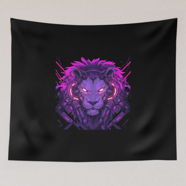 Artikelvorschau, Cyber Black Lion / / Schwarzer Löwe / / Cooles Tier / / Cyber-Tier / / Tierkunst / / Tierkrieger / / Niedliche Tierkunst / / Ästhetische Gaming-Aufkleber entworfen und verkauft von SMARTKIT DESIGNAGENCY.