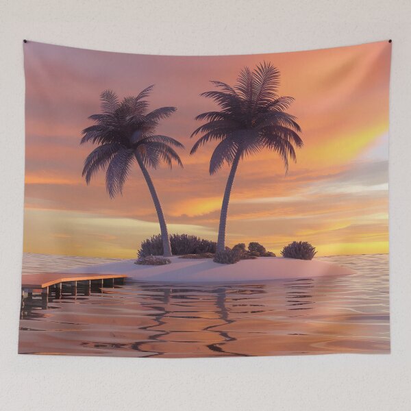 Item preview, palm trees on the island sand  designed and sold by AA-designstore.