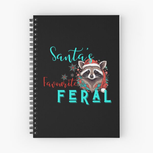 Item preview, Christmas Raccoon Santa's Favourite Feral designed and sold by MadCatPrints.
