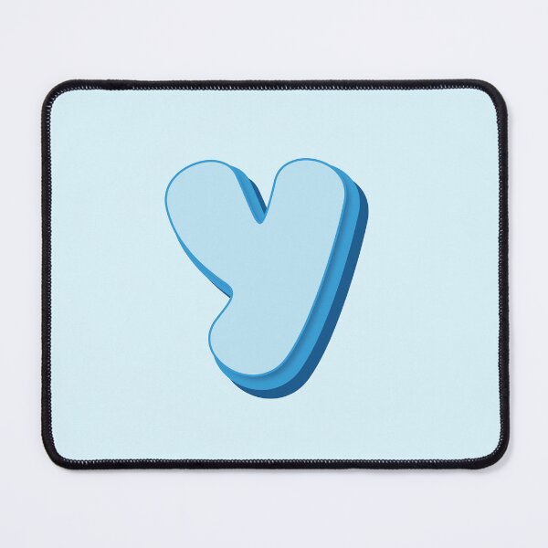 Item preview, Letter Y -  Initial Y - Baby Name - Retro Personalized Name - Retro Colors Cute Blue Lettering - Vintage Style Typography - Retro Monogram - Pale Blue, Bright Blue, Dark Blue Colors - Letter y designed and sold by TheIconShop.