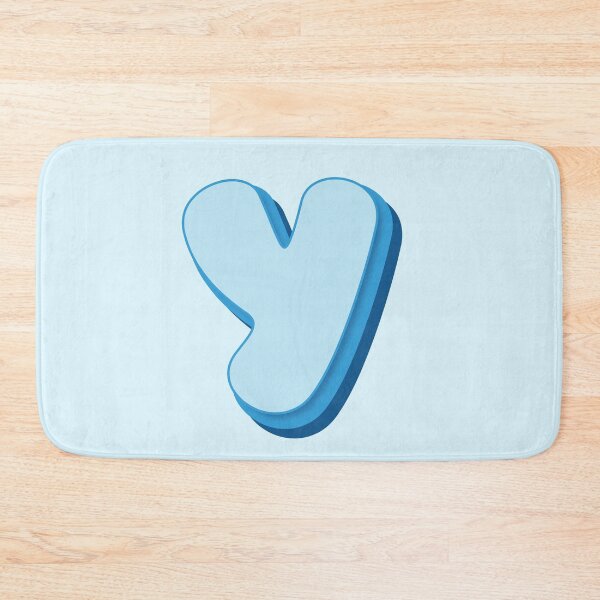 Item preview, Letter Y -  Initial Y - Baby Name - Retro Personalized Name - Retro Colors Cute Blue Lettering - Vintage Style Typography - Retro Monogram - Pale Blue, Bright Blue, Dark Blue Colors - Letter y designed and sold by TheIconShop.