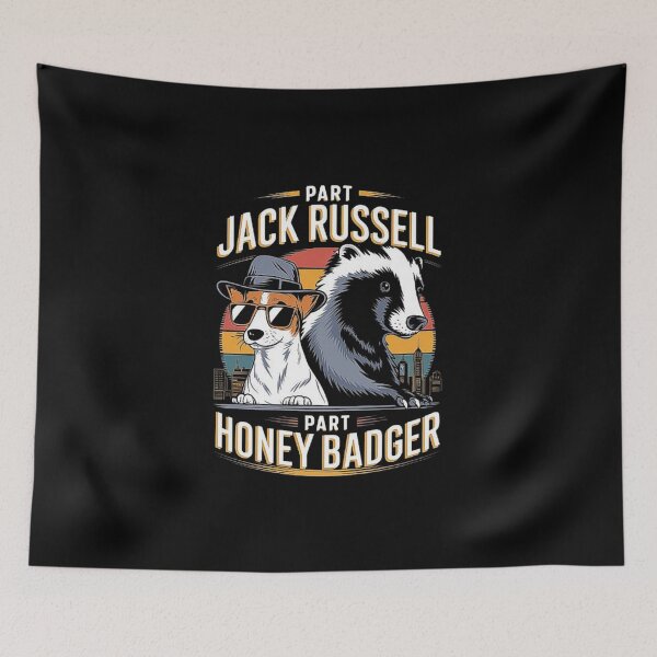 Item preview, Jack Russell and Honey Badger Fusion Design - Funny Dog Artwork designed and sold by love3617.