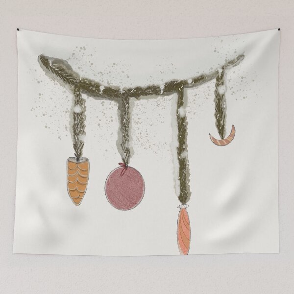 Item preview, Branch with Christmas balls.Christmas illustration.Christmas toy. designed and sold by TaniaArtDesign.