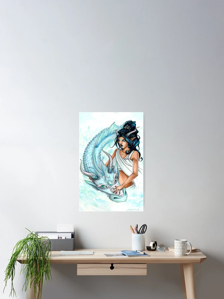 Thumbnail 2 of 3, Poster, Water Dragon designed and sold by Ranefea.