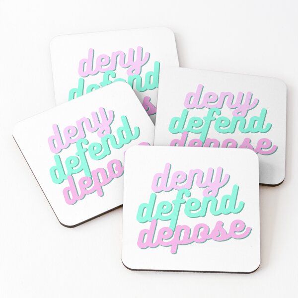 Item preview, deny defend depose designed and sold by thefinishedswan.