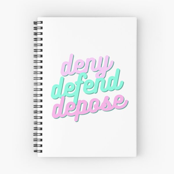 Item preview, deny defend depose designed and sold by thefinishedswan.