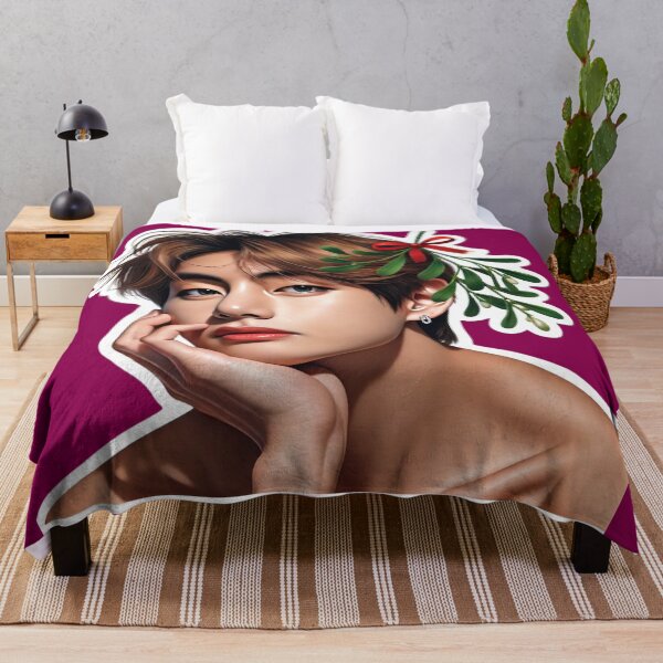 Item preview, Natural Holiday Charm | Taehyung-Inspired Festive Sticker for ARMY designed and sold by DEEPDesignsART.