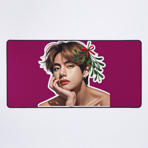 Item preview, Natural Holiday Charm | Taehyung-Inspired Festive Sticker for ARMY designed and sold by DEEPDesignsART.
