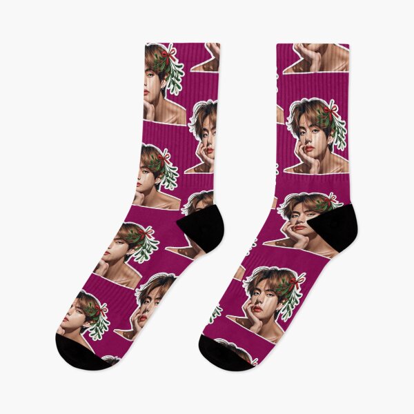 Item preview, Natural Holiday Charm | Taehyung-Inspired Festive Sticker for ARMY designed and sold by DEEPDesignsART.