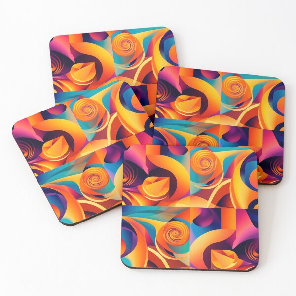 Item preview, Abstract Design with Pattern of Shapes and Vibrant Colors designed and sold by magenta-dream.