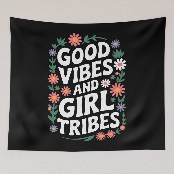 Item preview, Good Vibes and Girl Tribes designed and sold by InsanseCreation.