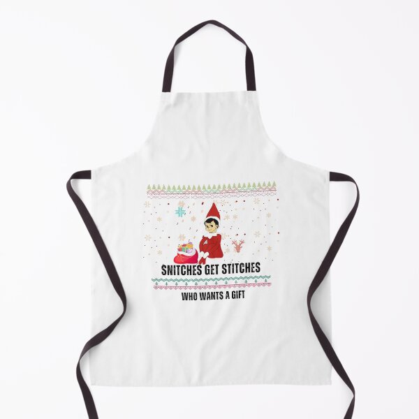 Item preview, Snitches Get Stitches Meme Elf On A, Christmas Gifts, Funny Xmas Gift Idea, Ugly Christmas Sweater Unisex Crewneck Sweatshirt, designed and sold by Matrixstore.