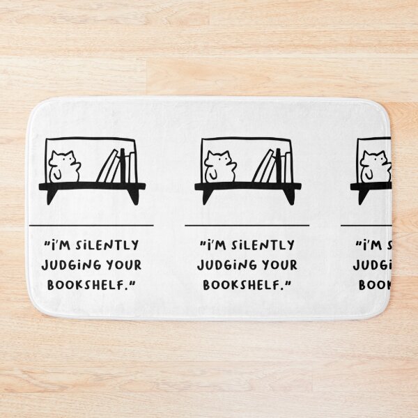Item preview, "I’m Silently Judging Your Bookshelf" designed and sold by RM-Journey.