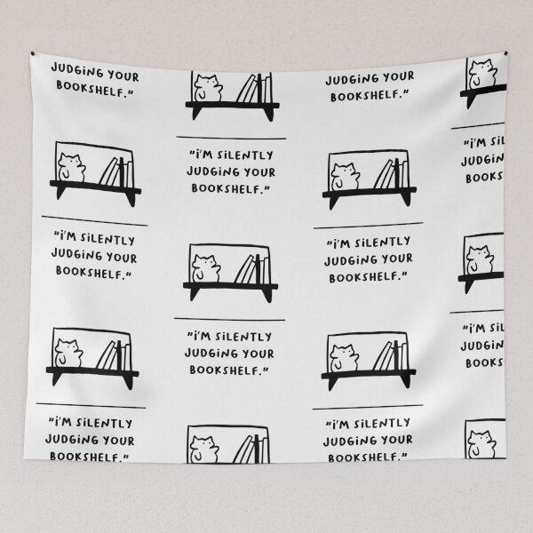Item preview, "I’m Silently Judging Your Bookshelf" designed and sold by RM-Journey.
