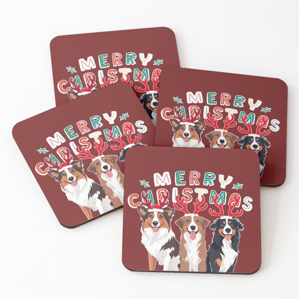 Item preview, Christmas Australian Shepherds – Merry Christmas designed and sold by GoodyPaws.