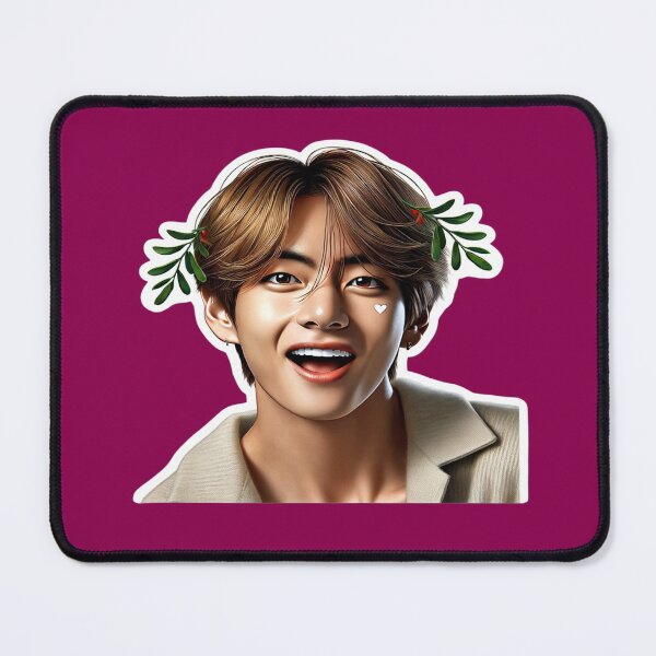 Item preview, Taehyung’s Holiday Glow | Festive BTS-Inspired Sticker for ARMY designed and sold by DEEPDesignsART.