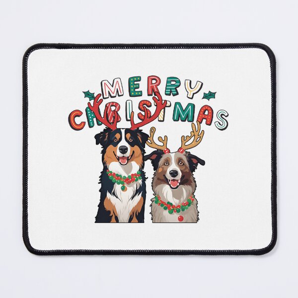 Item preview, Christmas Australian Shepherds – Merry Christmas designed and sold by GoodyPaws.