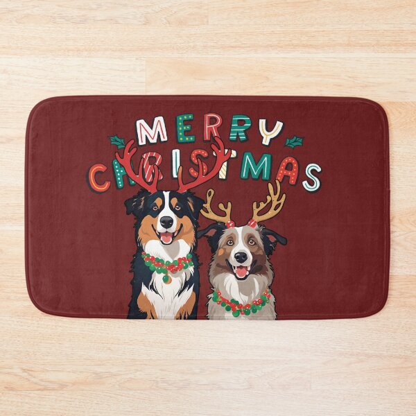 Item preview, Christmas Australian Shepherds – Merry Christmas designed and sold by GoodyPaws.