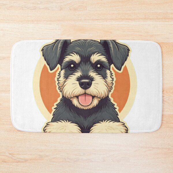 Aperçu de l'œuvre Schnauzer miniature rétro créée et vendue par StickersRyous.
