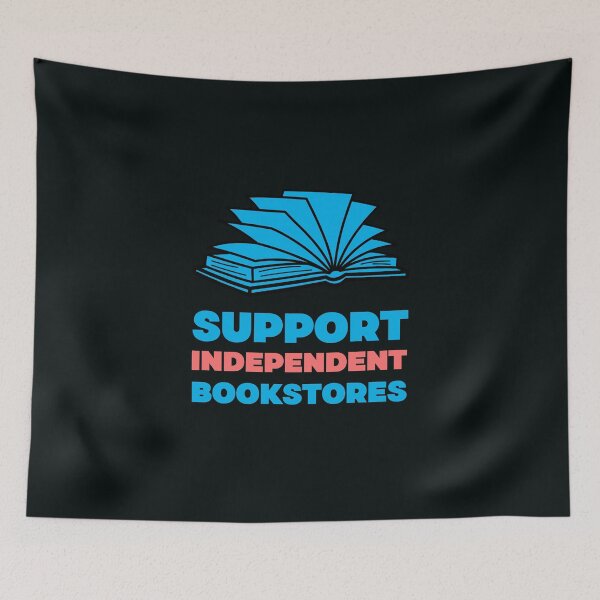 Item preview, Support Independent Bookstores blue and orange open book designed and sold by stuffaf.