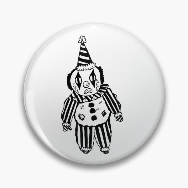 Item preview, Sad Carnival Circus Clown In Suit Greyscale designed and sold by KayTurtless.