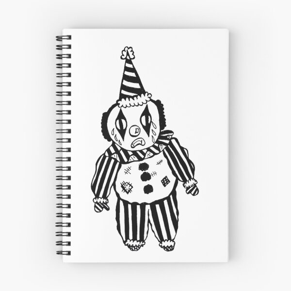 Item preview, Sad Carnival Circus Clown In Suit Greyscale designed and sold by KayTurtless.