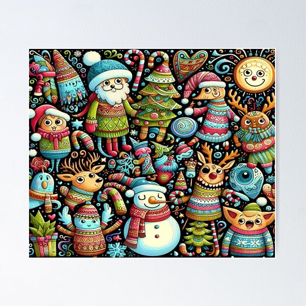 Item preview, Festive Wonderland with Joyful Characters – Perfect Present,Cadeau de vacances, Regalo de vacaciones, Festtagsgeschenk designed and sold by Imaginarium of Chaos falcon88 .
