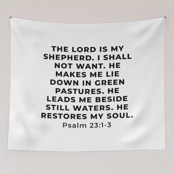 Item preview, Psalm 23:1-3 Bible Verse designed and sold by SoulQuot.