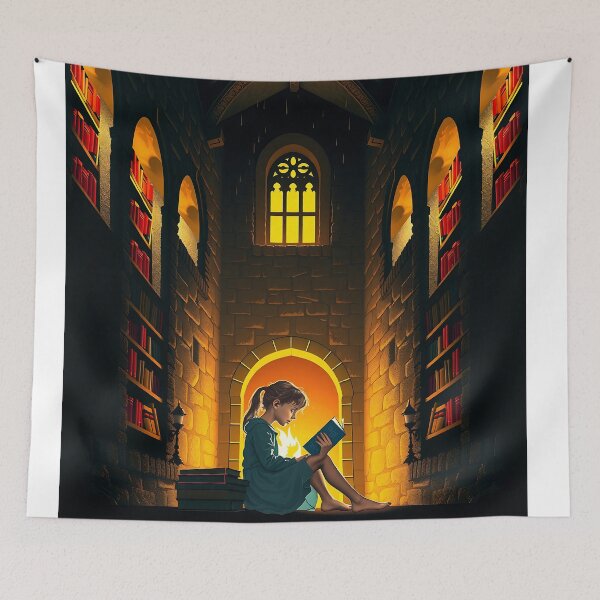 Item preview, Golden Hour Book Nook Serenity designed and sold by PanoramaPrints.