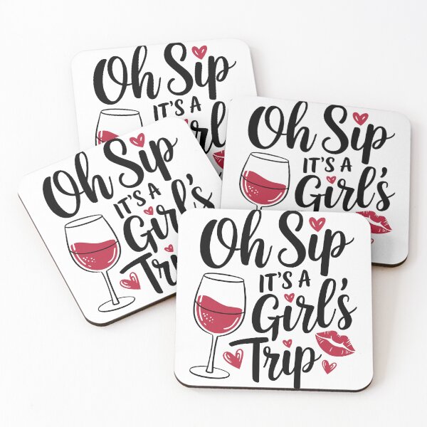 Item preview, Oh Sip It's A Girl's Trip designed and sold by InsanseCreation.