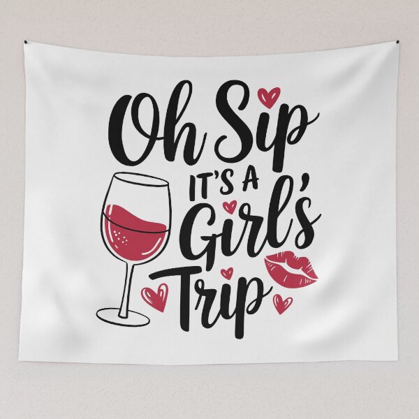 Item preview, Oh Sip It's A Girl's Trip designed and sold by InsanseCreation.