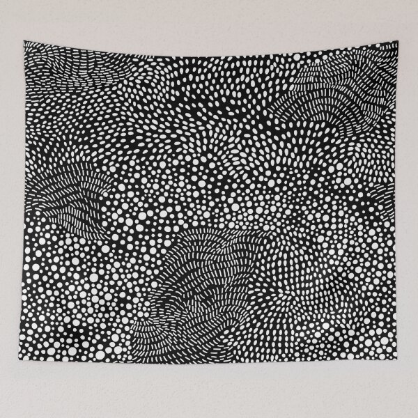 Item preview, White and Black Swirling Dot Pattern designed and sold by BONBcreative.