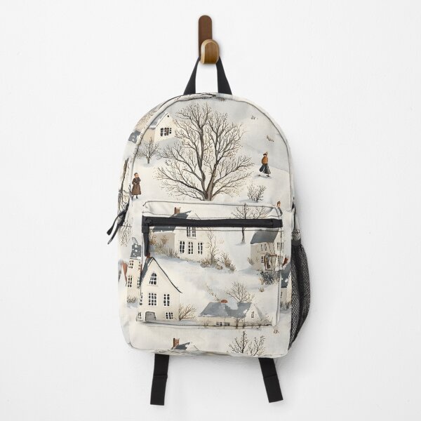 Item preview, Snowy Village - Vintage Winter Art designed and sold by Fab-Haven.