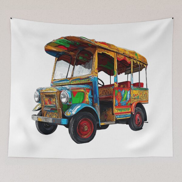 Item preview, Rickshaw Art Vibrant Journey designed and sold by NomadicDreamer.