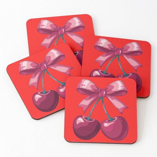 Item preview, two cherries connected with a bow designed and sold by Galart58.