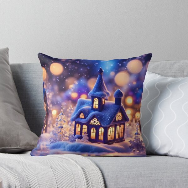 Item preview, Christmas Village With Crystal Snowflakes designed and sold by debbiedwarika.