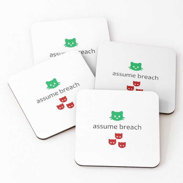 Item preview, Assume Breach - Zero Trust Cybersecurity Cats  (Light Background) designed and sold by cyberbcat.