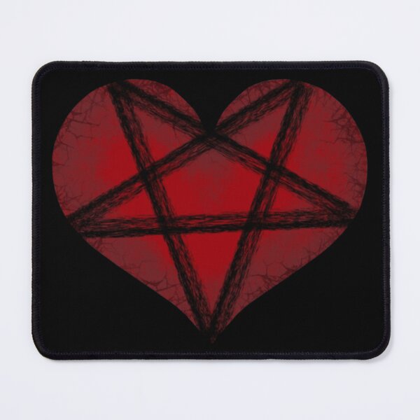 Item preview, Red Pentagram Heart designed and sold by Two-Pence-Art.